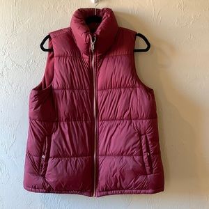 Old Navy Maroon Puffer Vest